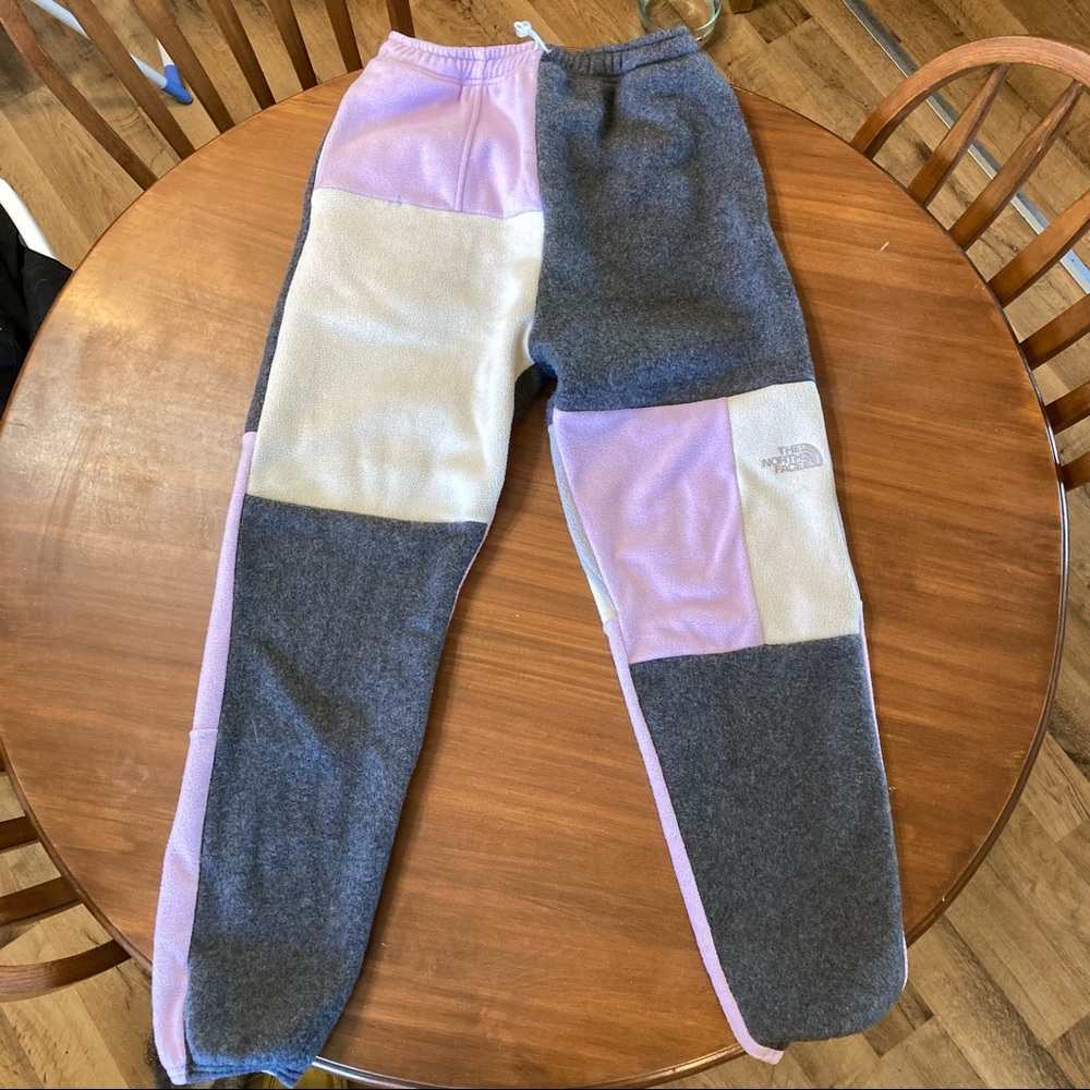 North Face Patchwork Rework Fleece Highwaisted Sweatpants